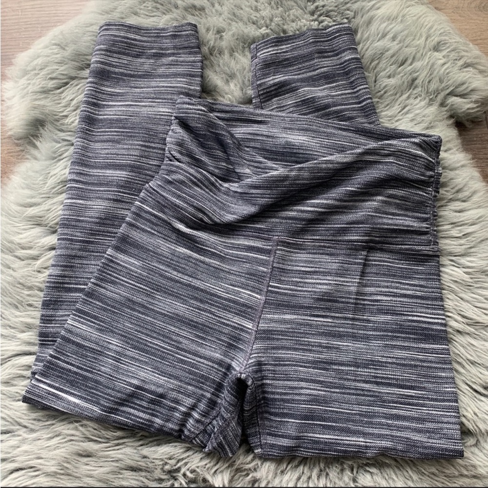 Women’s 4 Lululemon Align Crop 21" Cross Waist Mini Space‎ Dye Herringbone